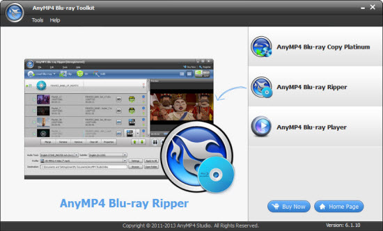 AnyMP4 Blu-ray Toolkit Screenshot