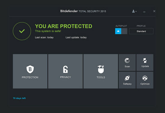 Bitdefender Total Security 2015 Screenshot