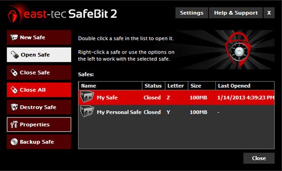 east-tec SafeBit Screenshot