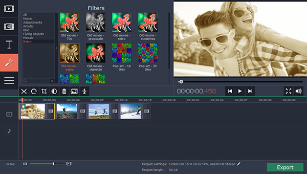 Movavi Video Editor Screenshot