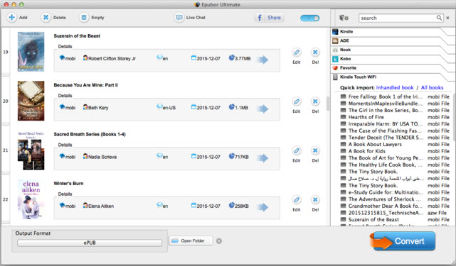 Epubor Ultimate eBook Converter for Mac Screenshot